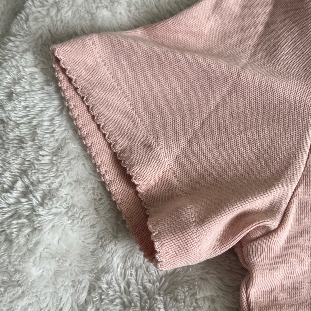 Zara Pale Pink Crewneck Top